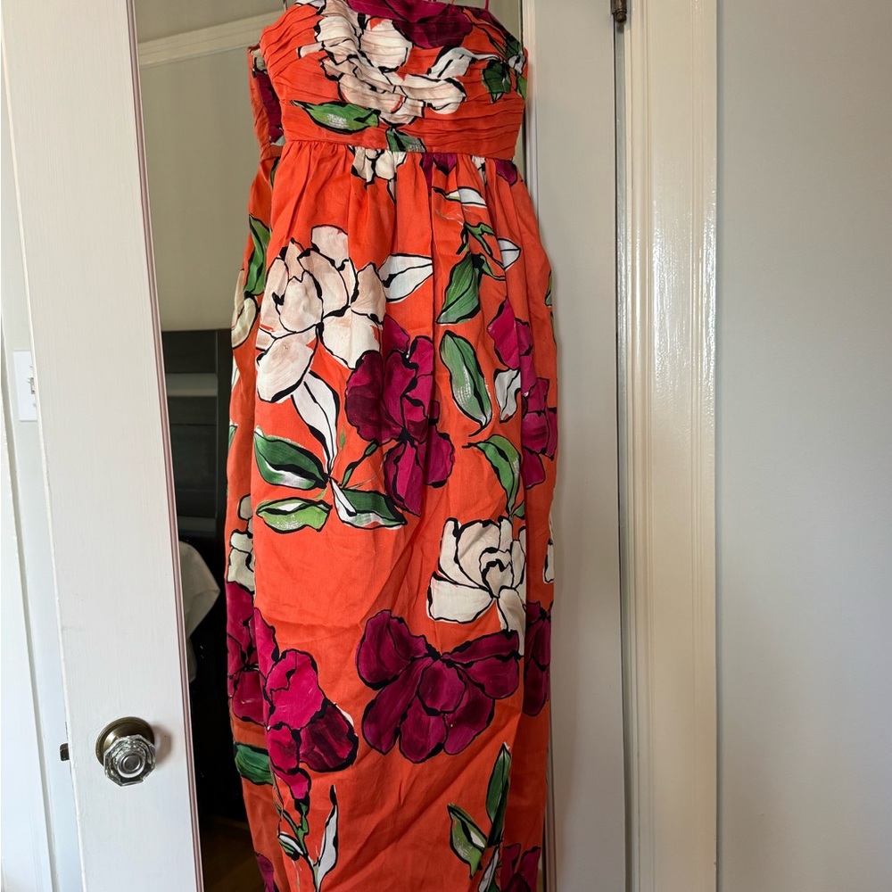 Aje Orange and Pink Floral Maxi Dress